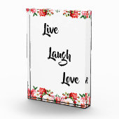 Floral "Live, Laugh, Love" Elegant Fotoblock (Rechts)