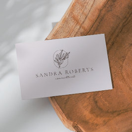 Floral Logo, Consultant, moderne Visitenkarte