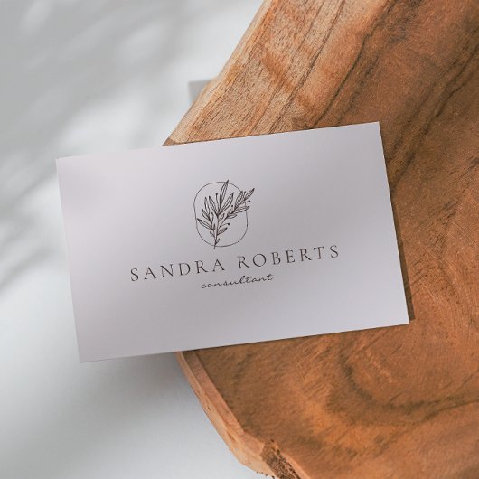 Floral Logo, Consultant, moderne Visitenkarte