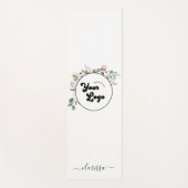 Floral Logo Custom Company Business & Name Elegant Yogamatte (Vorderseite)