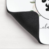 Floral Logo Custom Company Business & Name Girl Mousepad (Ecke)