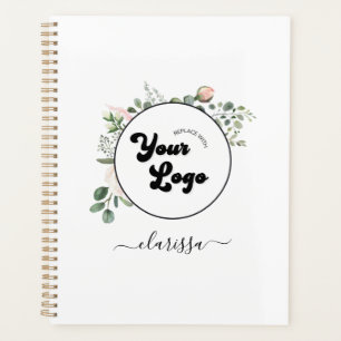 Floral Logo Custom Company Business & Name Girl Planer