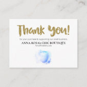 *~* Floral Logos ROSE DANKEN SIE Überprüfung QR AP Begleitkarte (Vorderseite)