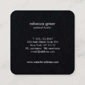 Floral Lotus Mandala Energy Healer Quadratische Visitenkarte (Rückseite)