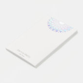 Floral Lotus Mandala Post-it Klebezettel (angewinkelt)