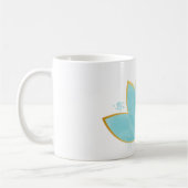 Floral Lotus Seafoam Blue & Imitate Gold Kaffeetasse (Links)