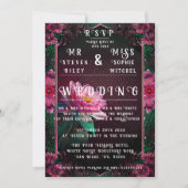 Floral Lotus Wedding Suite | Starry Night Romance Einladung (Vorderseite)