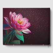 "Floral Lotus Wedding Suite | Starry Night Romance Gästebuch (Rückseite)