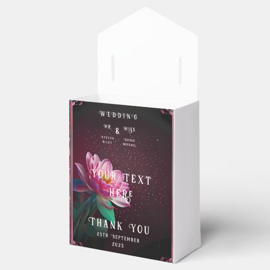 Floral Lotus Wedding Suite | Starry Night Romance Geschenkschachtel (Geöffnet)