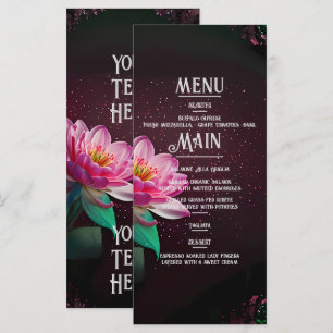 Floral Lotus Wedding Suite Starry Night Romance Menükarte