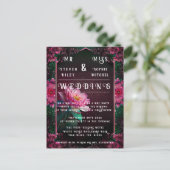 Floral Lotus Wedding Suite | Starry Night Romance Postkarte (Stehend Vorderseite)