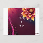 Floral Lotus Wedding Suite | Starry Night Romance Postkarte (Rückseite)