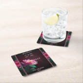 Floral Lotus Wedding Suite | Starry Night Romance Rechteckiger Pappuntersetzer (Vor Ort)