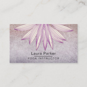 Floral Lotus Yoga Meditation Lila Holistisch Visitenkarte