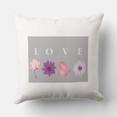 Floral LOVE Botanical Home Decor Gift Kissen (Rückseite)