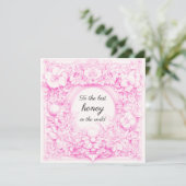 Floral Love Day Card Karte (Stehend Vorderseite)