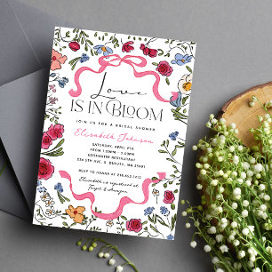 Floral Love is in Bloom Brautparty Einladung