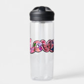 Floral Love Typography Trinkflasche (Vorderseite)