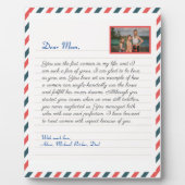 Floral Lovely handgeschriebene Liebe Mama Oma-Nach Fotoplatte (Vorderseite)