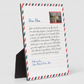 Floral Lovely handgeschriebene Liebe Mama Oma-Nach Fotoplatte (Seite)