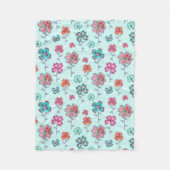 Floral Lucky Clover | Fleecedecke (Vorderseite)