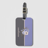 Floral Luggage Tag Gepäckanhänger (Vorderseite Vertikal)