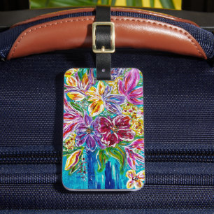 Floral Luggage Tag Gepäckanhänger