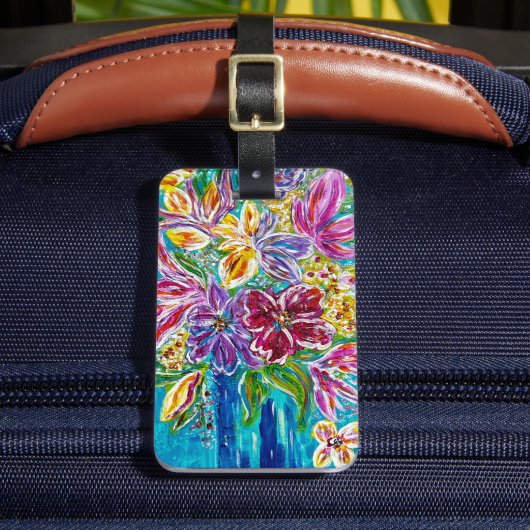 Floral Luggage Tag Gepäckanhänger (Vorderseite Insitu 2)