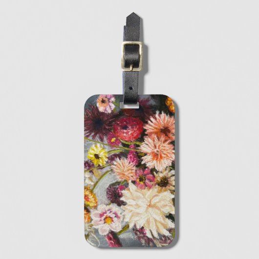 floral luggage tag gepäckanhänger (Vorderseite Vertikal)