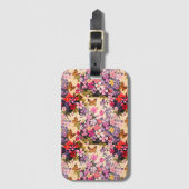 Floral Luggage Tag Gepäckanhänger (Vorderseite Vertikal)