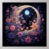 Floral Lunar Embrace Poster (Vorne)