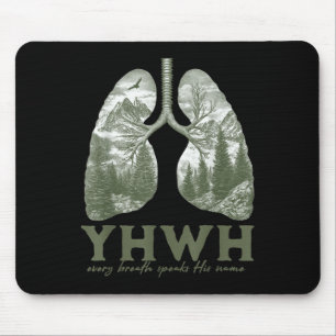 Floral Lung Christlich unser Atemzug spricht seine Mousepad