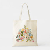 Floral Lungen Tragetasche (Rückseite)