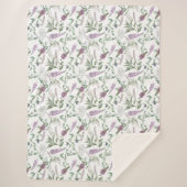 Floral Lupin Heather Scottish Pattern Sherpadecke (Vorderseite)