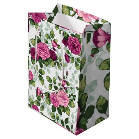 Floral Luxury Mittlere Geschenktüte (Rückseite Schrägansicht)