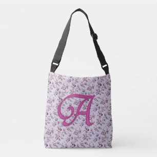 Floral Luxury Monogram A Tragetaschen Mit Langen Trägern