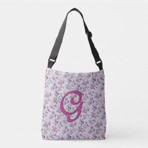 Floral Luxury Monogram G Tragetaschen Mit Langen Trägern