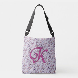 Floral Luxury Monogram K Tragetaschen Mit Langen Trägern