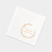 Floral Luxury Wreath mit Monogram Wedding Servietten Mit Folie (Links)