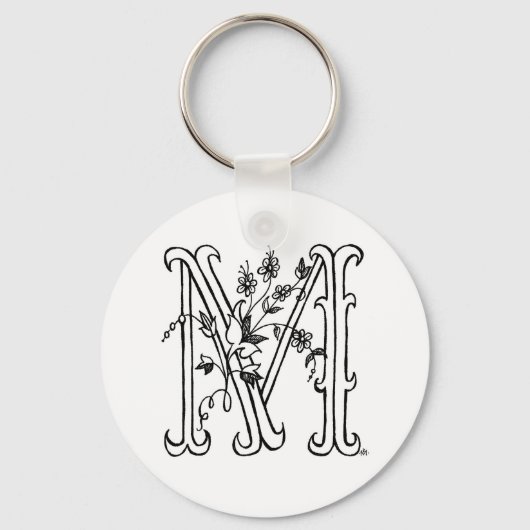 Floral M Schlüsselanhänger (Vorderseite)