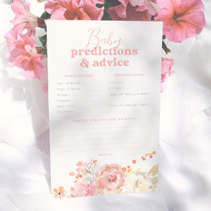 Floral Mädchen Baby Shower Vorhersagen und Ratschl
