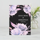 *~* Floral Magenta Bouquet UAWG AR15 Wedding Einladung (Stehend Vorderseite)