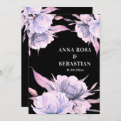 *~* Floral Magenta Bouquet UAWG AR15 Wedding Einladung (Vorne/Hinten)