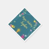 Floral Magic Candle Napkin Serviette (Ecke)