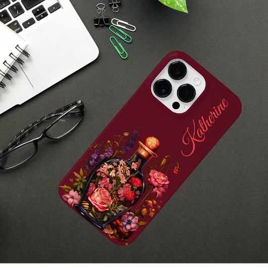 Floral Magic Potion - Witchy Vibes Benutzerdefinie Case-Mate iPhone Hülle