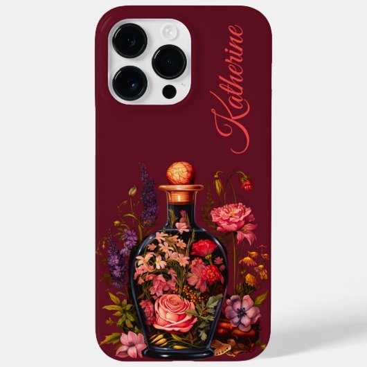 Floral Magic Potion - Witchy Vibes Custom Name Case-Mate iPhone Hülle (Rückseite)