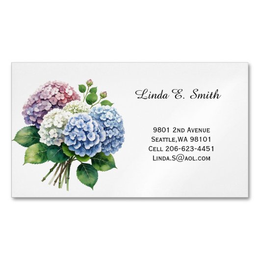 Floral Magnetic Calling Card Magnetische Visitenkarte (Vorderseite)