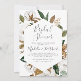 Floral Magnolia Brautparty Einladung