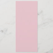 Floral Magnolia Peony Pink Wedding Menükarte (Rückseite)