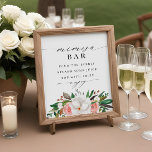 Floral Magnolia Rose Brautparty Mimosa Bar Sign Poster<br><div class="desc">Fügen Sie eine Touch von Eleganz und Charme zu Ihrem Brautparty mit unserem Floral Magnolia Rose Mimosa Bar Sign. Dieses wunderschön gestaltete Schild zeichnet sich durch zarte Magnolien- und Rose-Blumenakzente aus und ist somit die perfekte Ergänzung zu Ihrem Mimosa-Bar.</div>